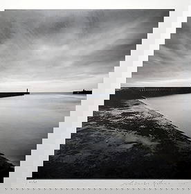 Michael Kenna: Channel Crossing Calais France 1997 Gelatin Silver Print: Michael Kenna (British, b.1953): Channel Crossing, Calais, France, 1997. Sepia-toned gelatin silver print on photographic paper, 2000. Sight 9 x 8.75, Frame: 17.25 x 12.25 inches Inscribed in pencil,