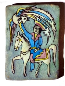 Qajar-era Persian Decorative Tile (late 18th to 19th century)