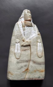 David Pettigrew: Navajo Chief, 1992 Alabaster Sculpture