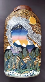 Jane Peiser (North Carolina, 1932 - 2022): Art Pottery Vase, Salt Glazed Porcelain