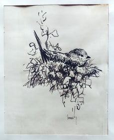 Vivian D. Shimmon: Linnet Lady in Waiting c.1950 Ink/Paper
