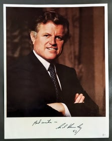 Senator Edward Kennedy Signed & Inscribed Color Photo 1983