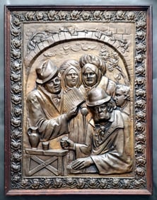 Victorian Metal Relief Shutter Panel, 19th Century