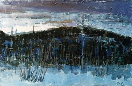 Chet Kalm (American, 1925-2017): Winter, 1970s Oil on Canvas