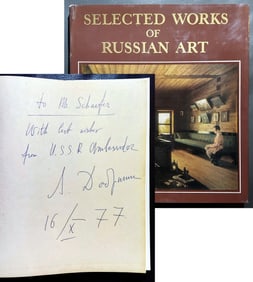 Soviet Ambassador Anatoly Dobrynin: Signed Art Book 1977