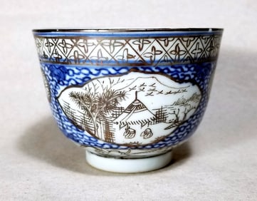 Blue & White Porcelain Teacup Qing Dynasty Kangxi