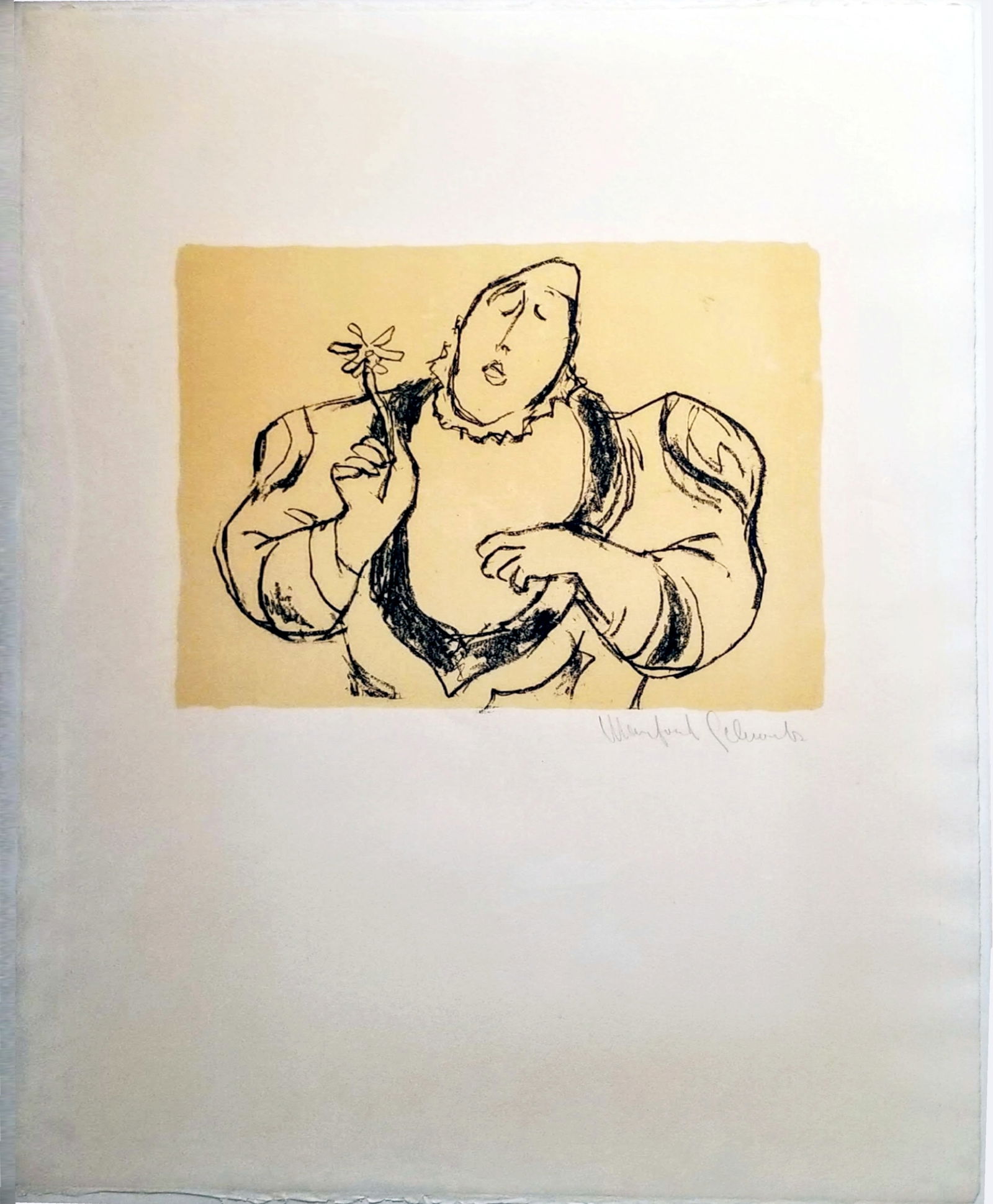 Manfred Schwartz: Medrano Clown 1955 Lithograph (1 of 5)