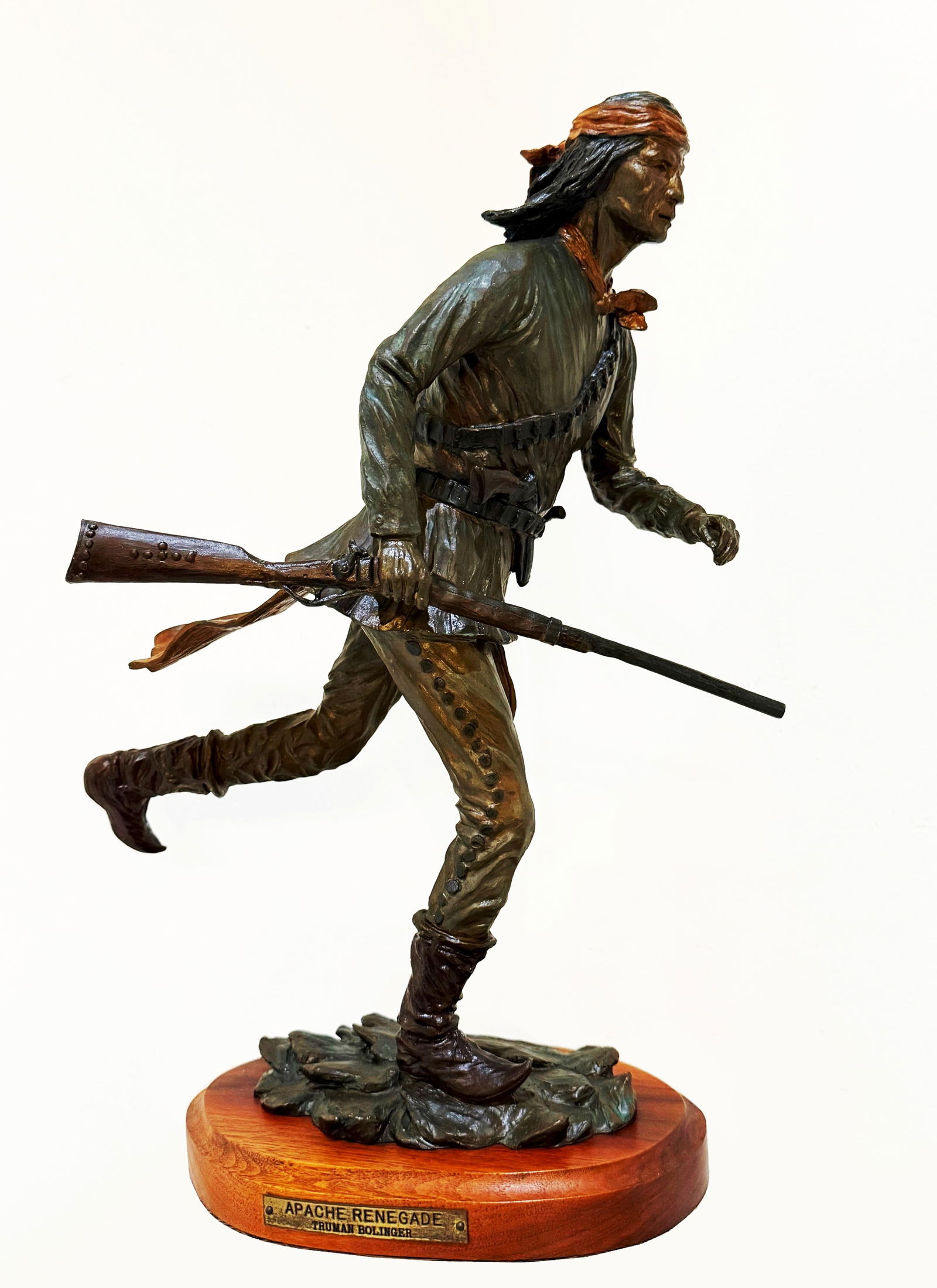 Truman Bolinger: Apache Renegade 1973 Western Bronze Statue (1 of 5)