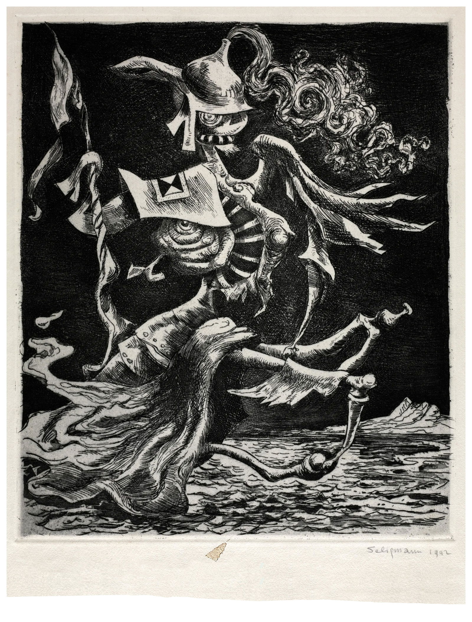 Kurt Seligmann: Phantom of the Past 1942 Etching & Aquatint (1 of 4)