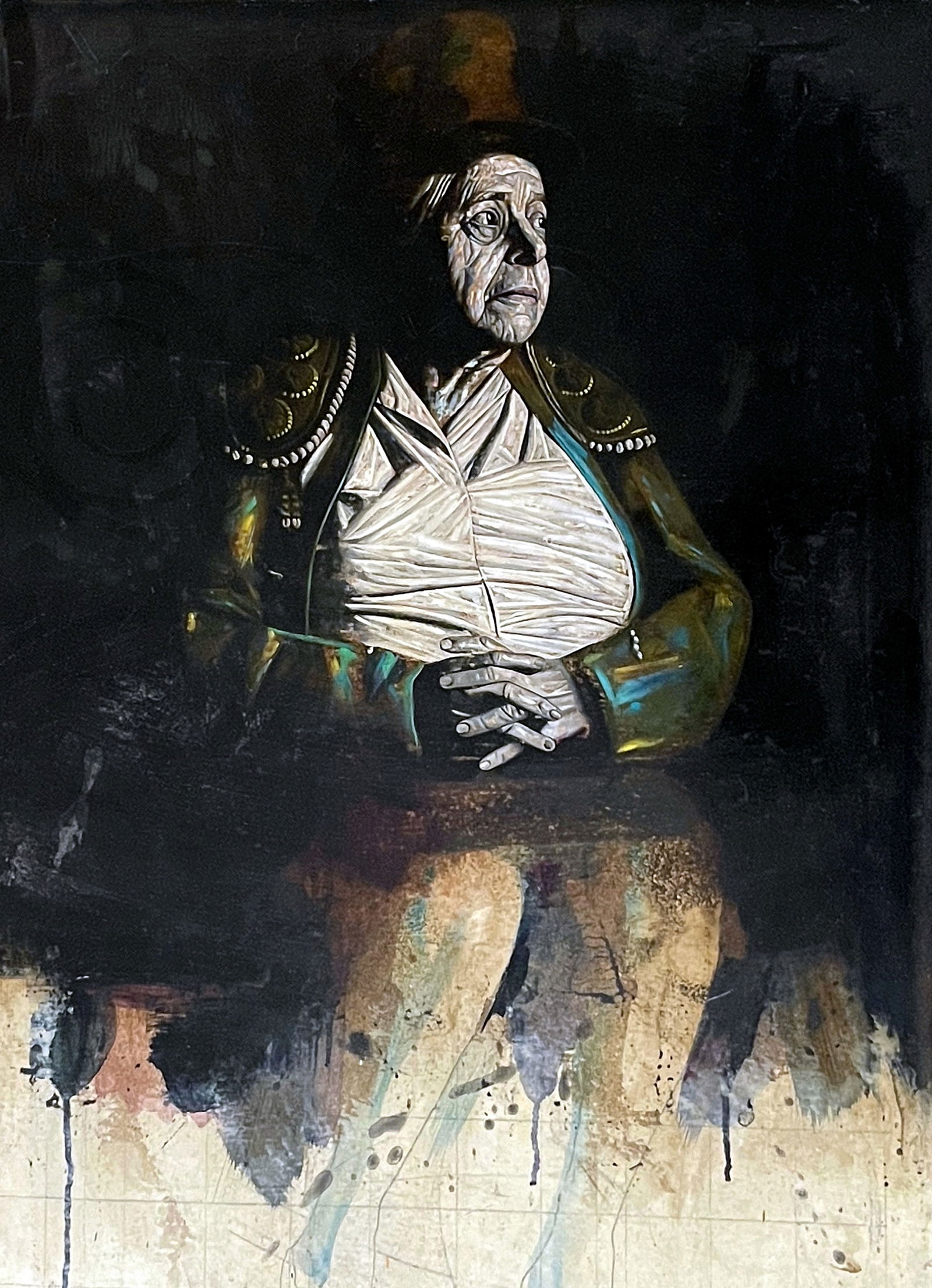 Paco Cortijo (Spanish 1936-1996): Ana Mérida Vestida de Torero 1970 Oil on Canvas Board (1 of 5)