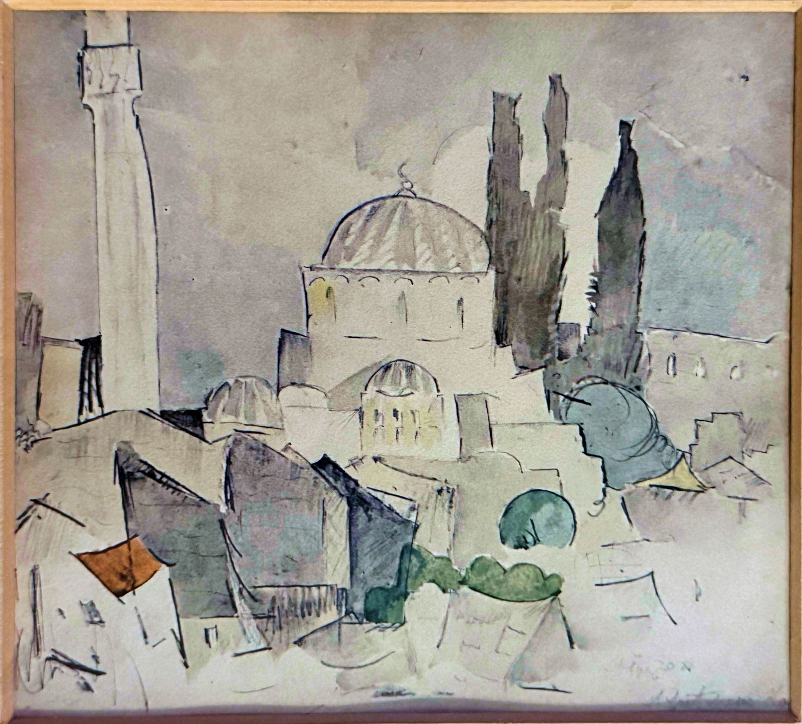 Alexis Gritchenko: Tsar Gorod (Istanbul) c.1920 Watercolor (1 of 5)