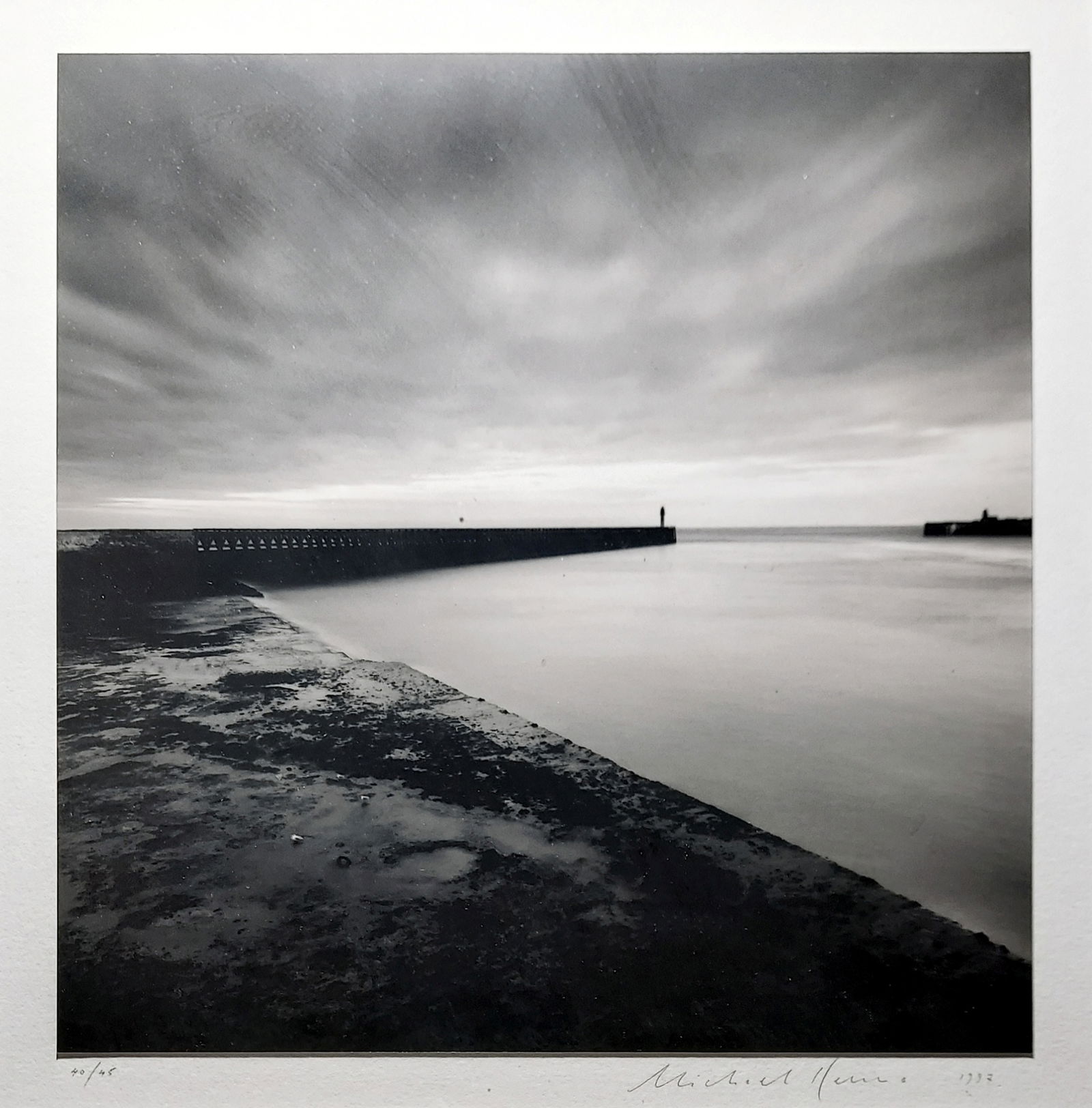 Michael Kenna: Channel Crossing Calais France 1997 Gelatin Silver Print: Michael Kenna (British, b.1953): Channel Crossing, Calais, France, 1997. Sepia toned gelatin silver print on photographic paper, 2000. Sheet: 8 × 7 5/8, Frame: 20 × 16 inches Inscribed in pencil, lo