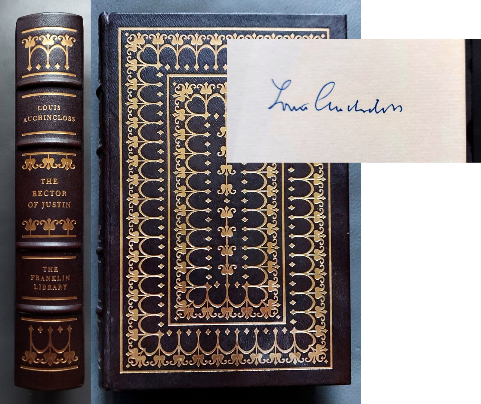 Louis Auchincloss: The Rector of Justin, 1977 Signed Ltd Edition: The Rector of Justin, by Louis S. Auchincloss who was a practicing New York lawyer and a novelist. Signed by the Author, Louis S. Auchincloss (American, 1917 – 2010). Specially-commissioned illu