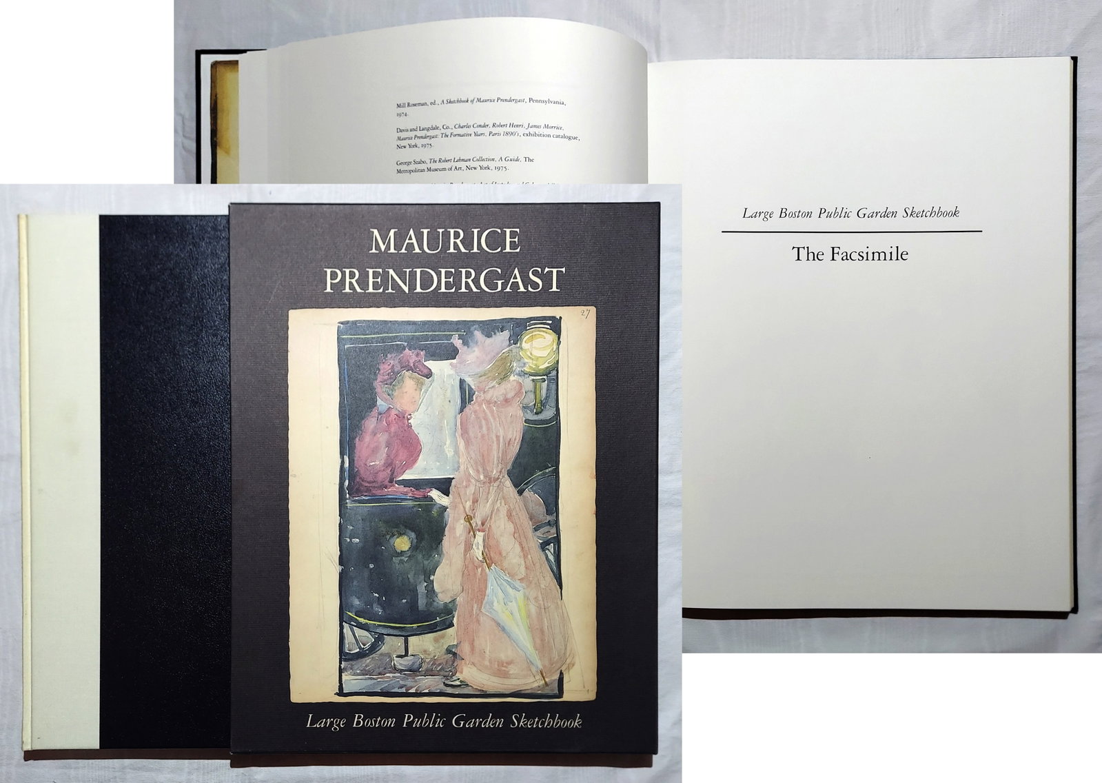 Maurice Prendergast: Large Boston Public Garden Sketchbook 1987: Maurice Prendergast (1858 – 1924): Large Boston Public Garden Sketchbook First Edition Published by George Braziller, 1987. This lavish volume is a facsimile of the contents of a folio sketchboo