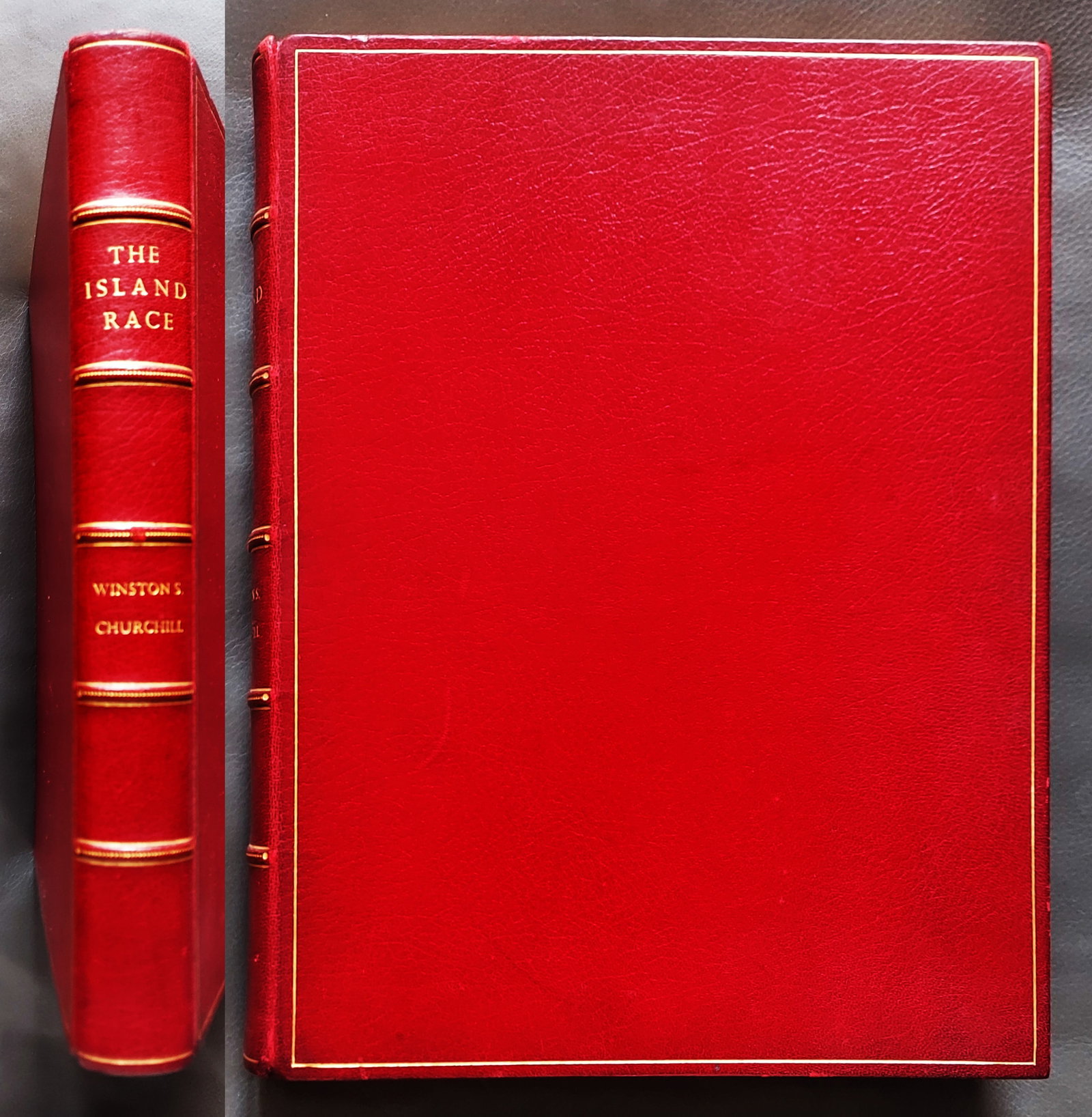 Sir Winston Churchill: The Island Race 1964 First Deluxe Edition: Sir Winston S. Churchill: The Island Race First Edition (Abridgement) by Cassell & Company Ltd, London, 1964. First edition of the single-volume illustrated abridgement by Timothy Baker of Churchi