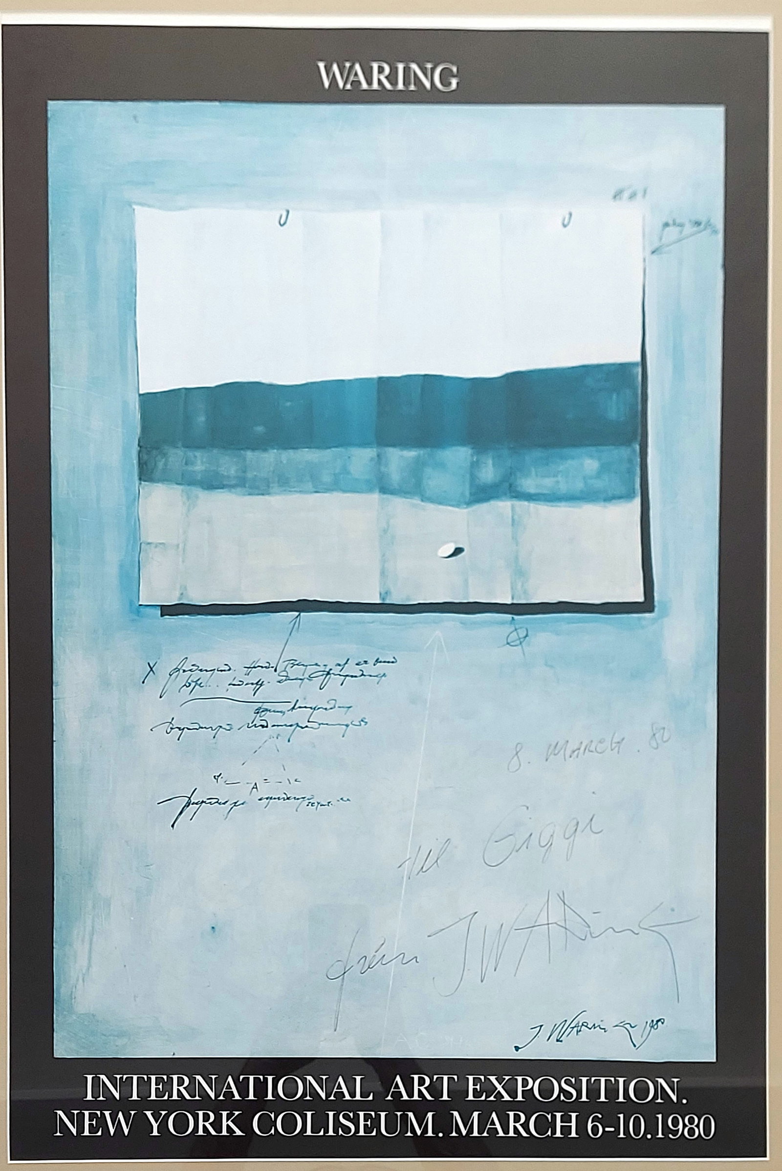 Jørgen Waring (Danish, 1938–2022): Inscribed Exhibition Poster, 1980 (1 of 3)