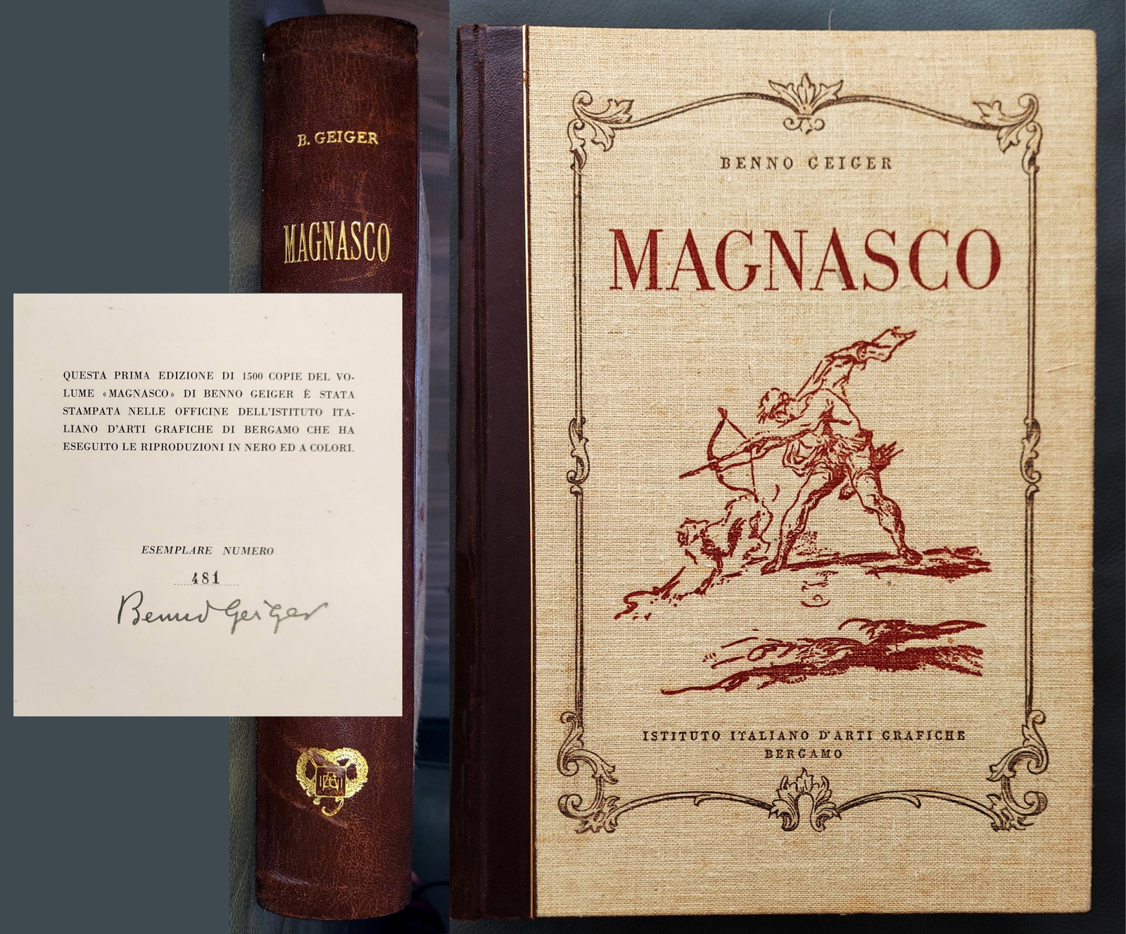 Benno Geiger: Magnasco 1949 Signed Ltd Edition 481/1500: The most accredited monograph on the Baroque painter Alessandro Magnasco (Italian, 1667 - 1749) known as il Lissandrino (Milan and Genoa) by Benno Geiger (Austrian, 1882 – 1965). Signed by autho