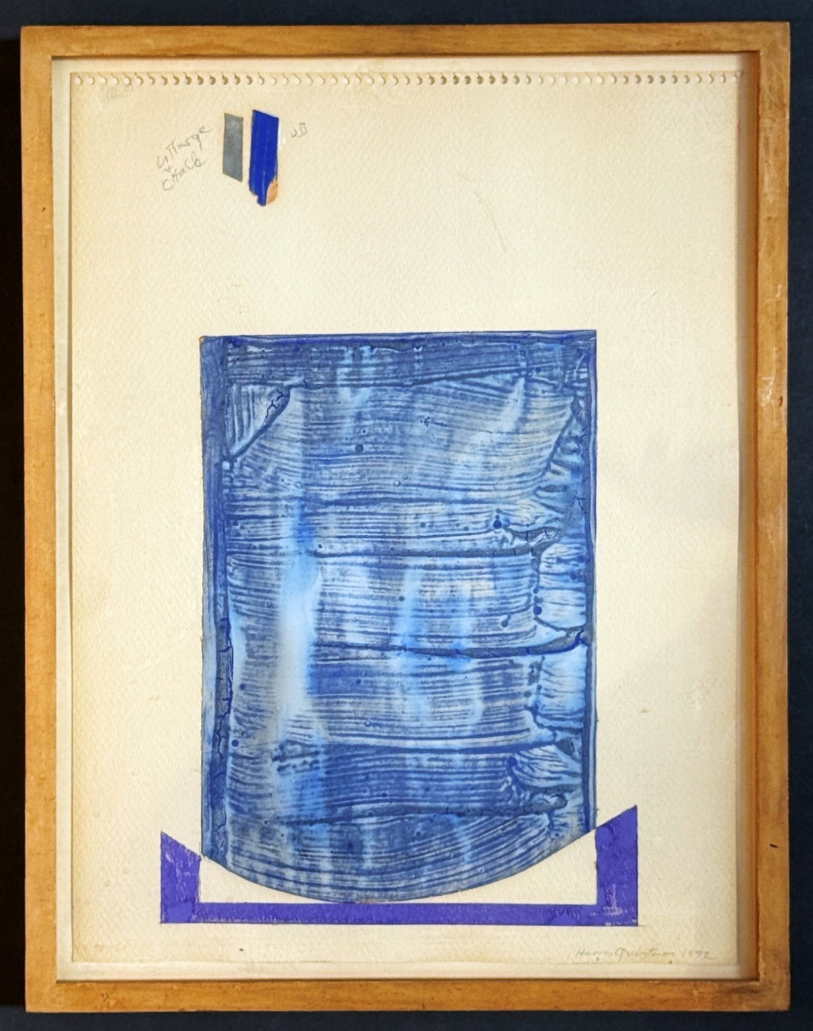 Harvey Quaytman: Le Beax, 1972 Acrylic and Pigment on Paper (1 of 4)