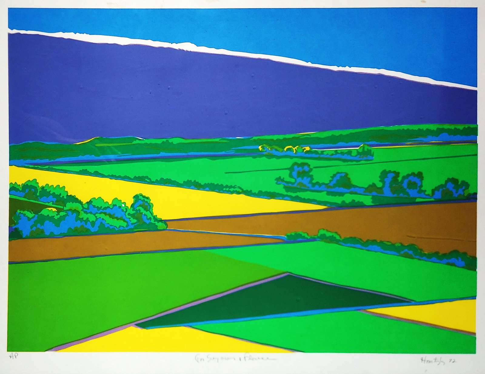Peter Homitzky (American, 1942 - 2018): Hudson Valley, 1982 AP Silkscreen (1 of 3)