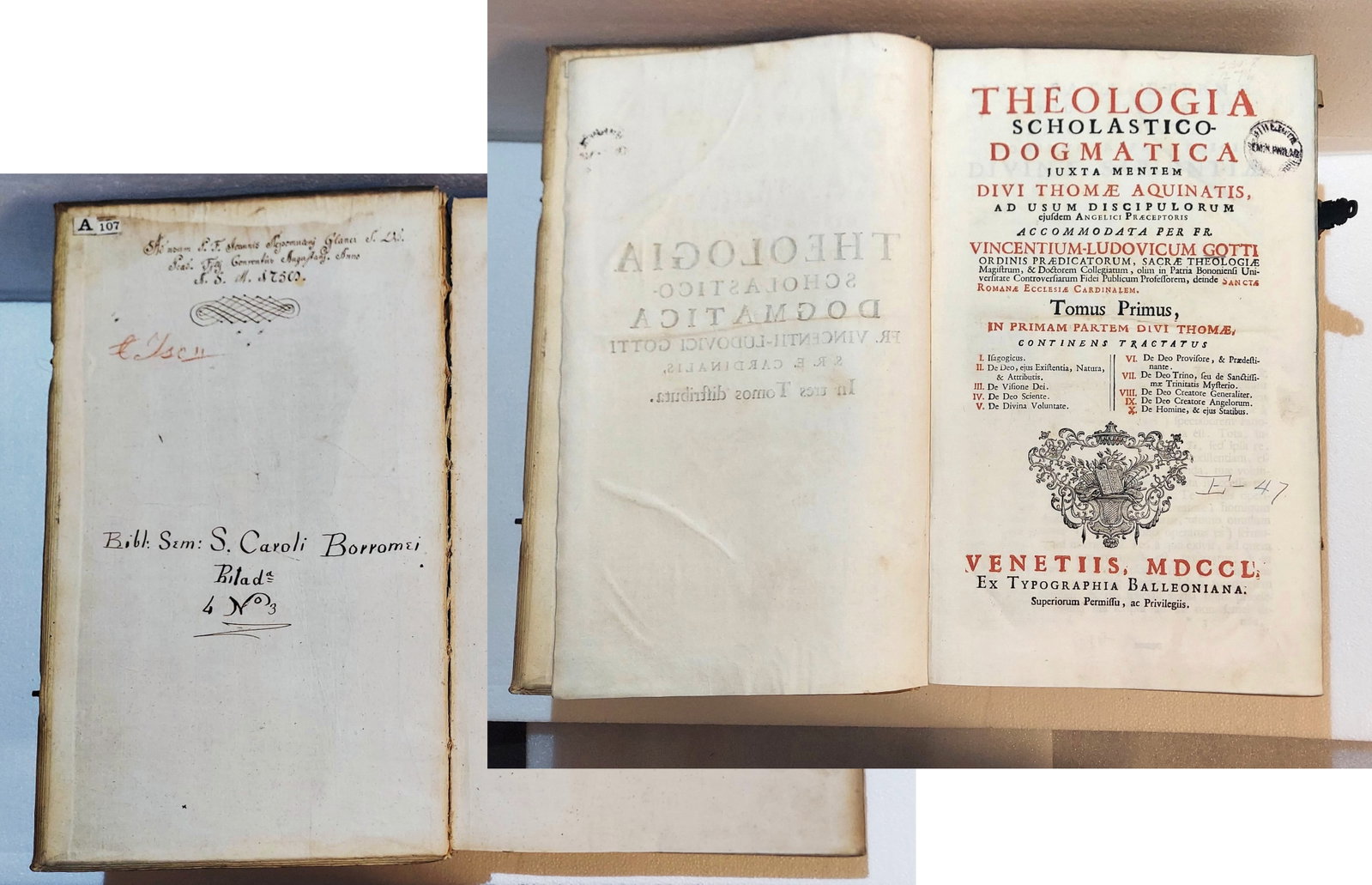 Cardinal Vincenzo Ludovico Gotti: 1750 Theologia Scholastico-Dogmatica Juxta Mentem Divi Thomas (1 of 8)