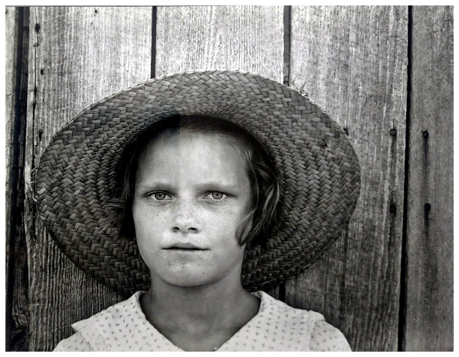 Walker Evans: Lucille Burroughs Daughter of a Cotton Sharecropper Hale County AL: Walker Evans (1903-1975): Lucille Burroughs, daughter of a Cotton Sharecropper, Hale County, Alabama. 1936, printed circa 1970. Silver print, Sight 7 x 9 inches, the sheet slightly larger. With the Li