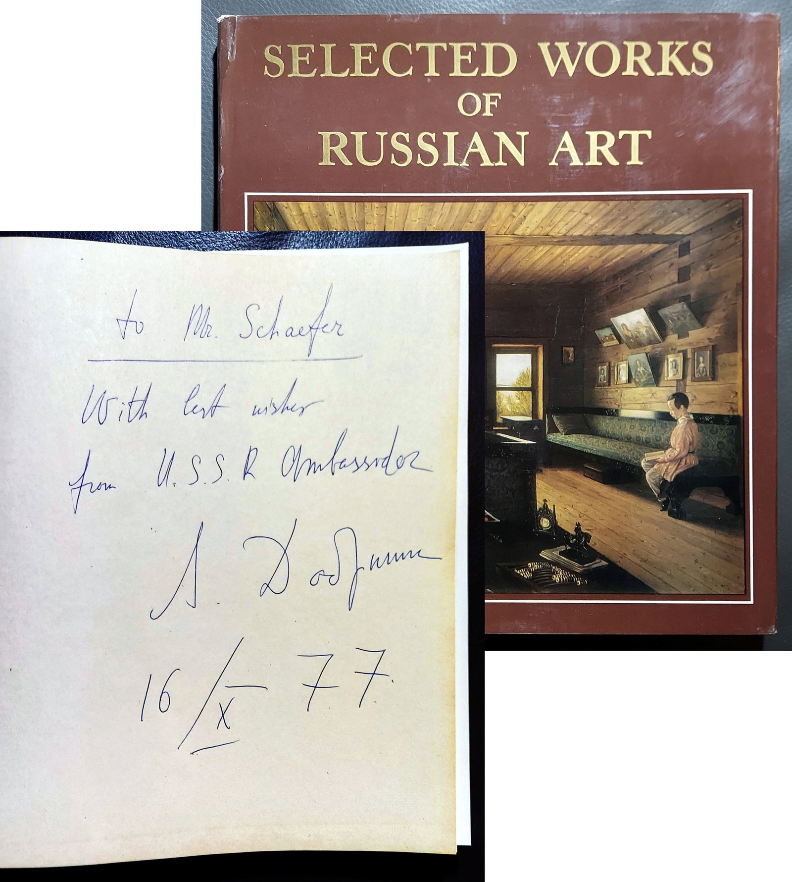 Soviet Ambassador Anatoly Dobrynin: Signed Art Book 1977 (1 of 6)