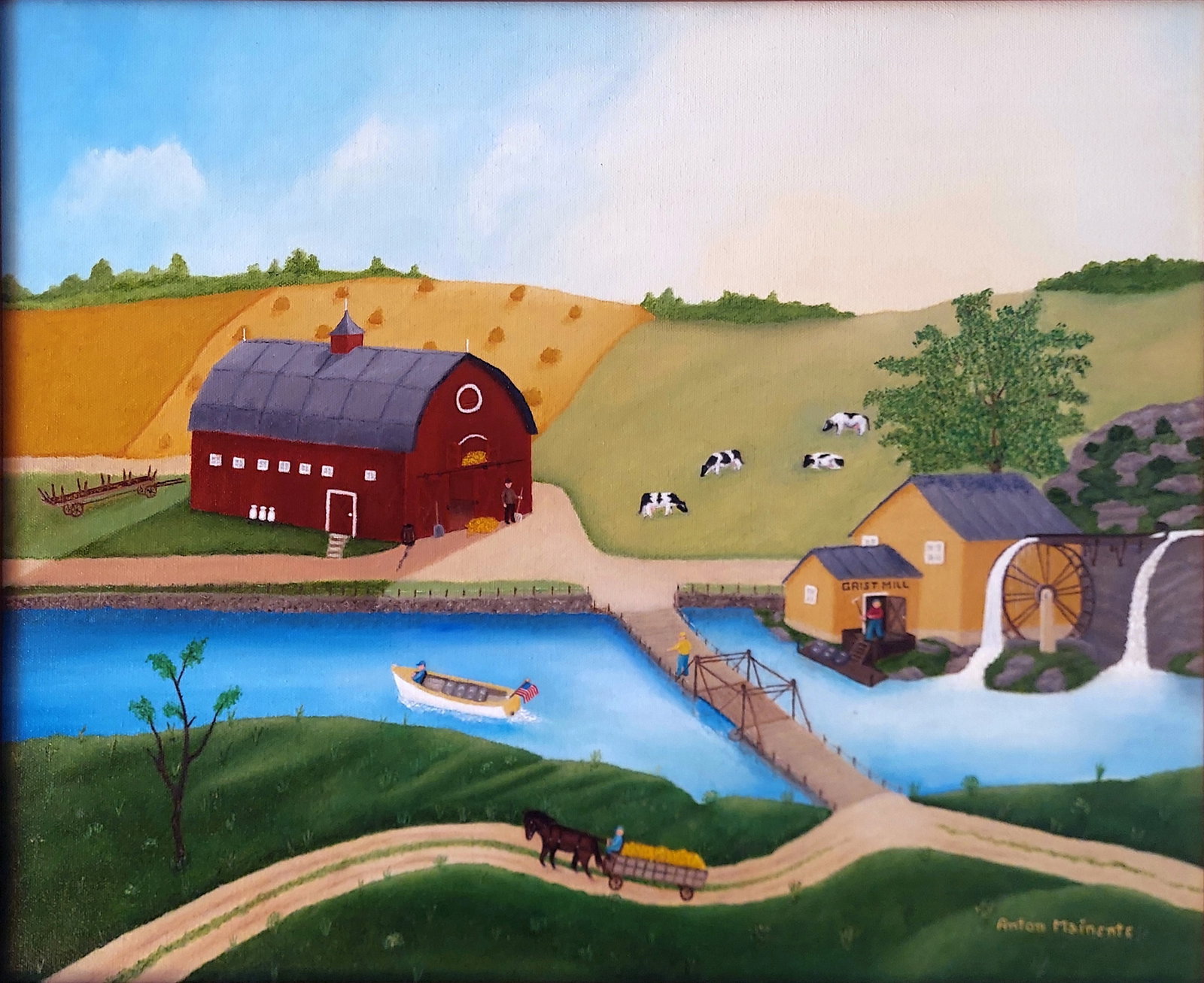 Anton E. Mainente Jr: The Grist Mill, 2003 Oil on Canvas (1 of 4)