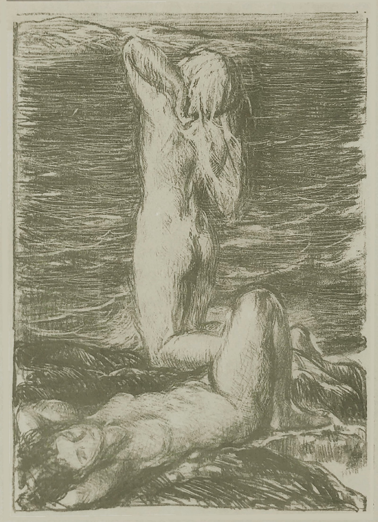Charles Shannon: The Rising Tide 1909, A.A.A. Lithograph 1940s (1 of 4)