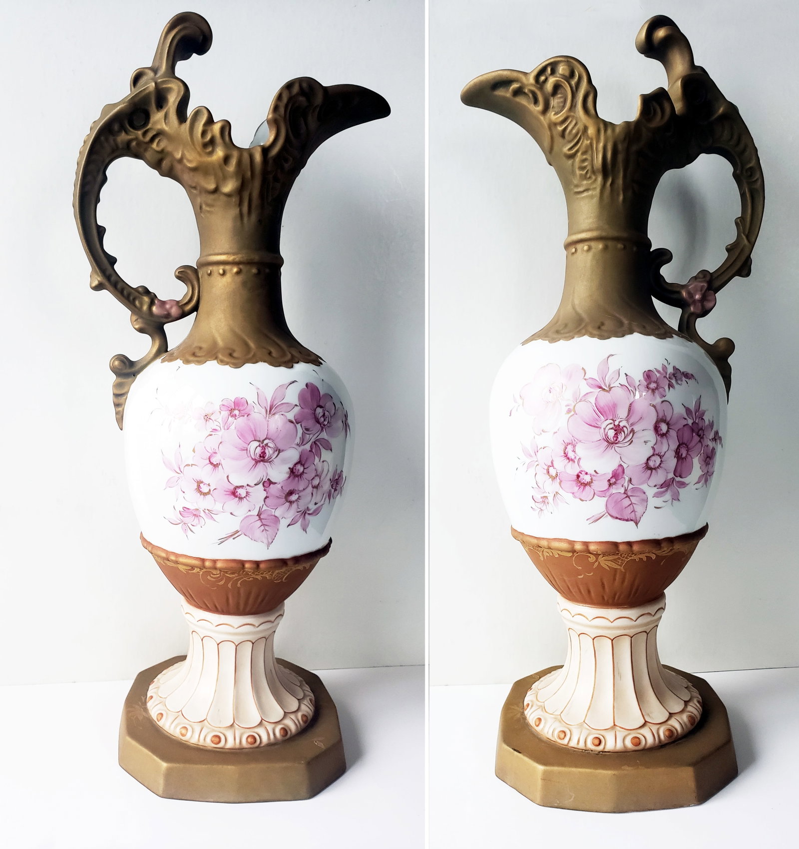 Royal Dux Art Nouveau Porcelain Ewers, Pair c.1920s (1 of 7)