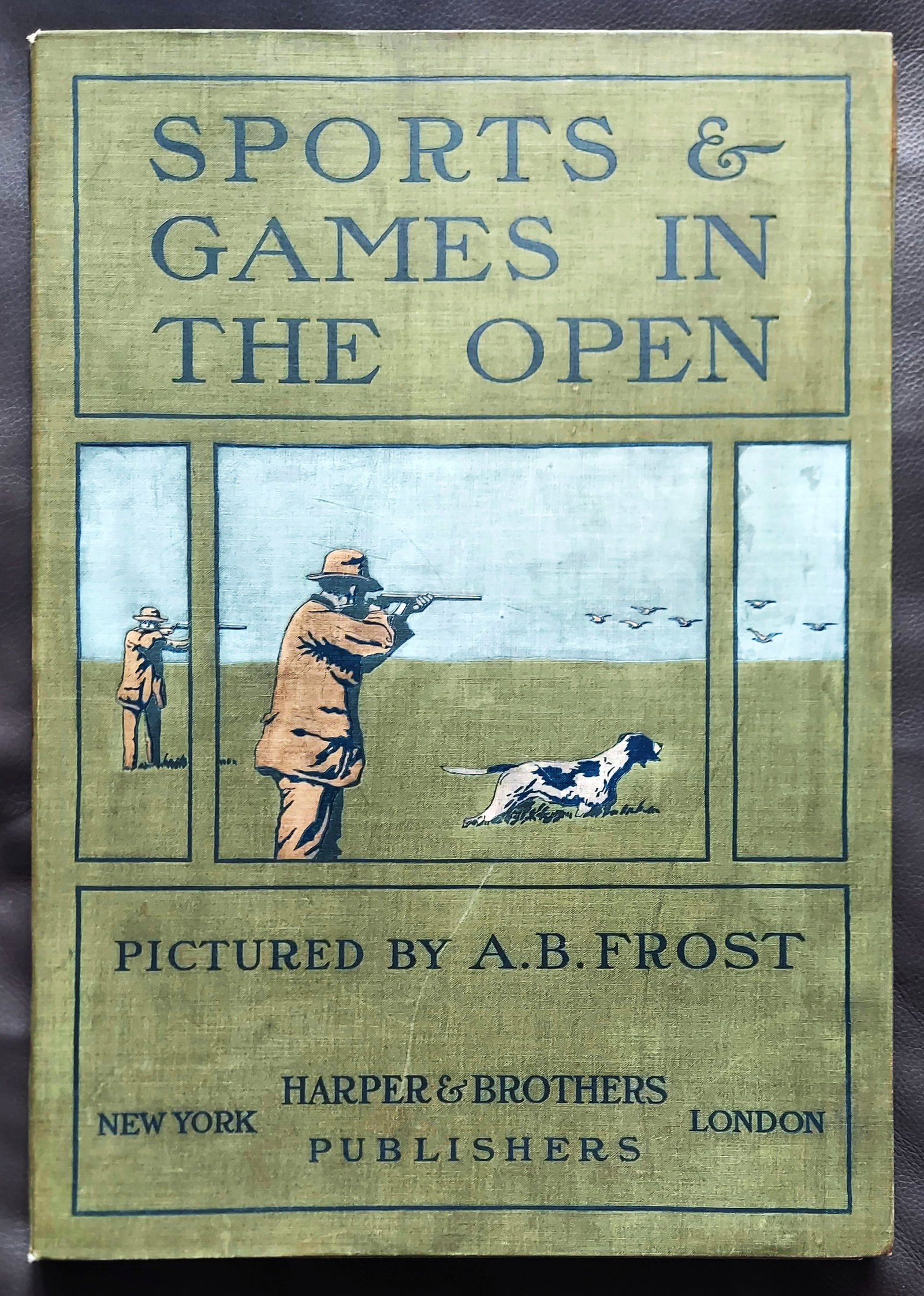 Arthur B. Frost: Sports & Games in the Open, 1899 First Edition: Sports & Games in the Open: Pictured by A.B. Frost (published in 1899 by Harper & Brothers, New York and London) is a celebrated turn-of-the-century sporting folio containing over 50 full-page monochr