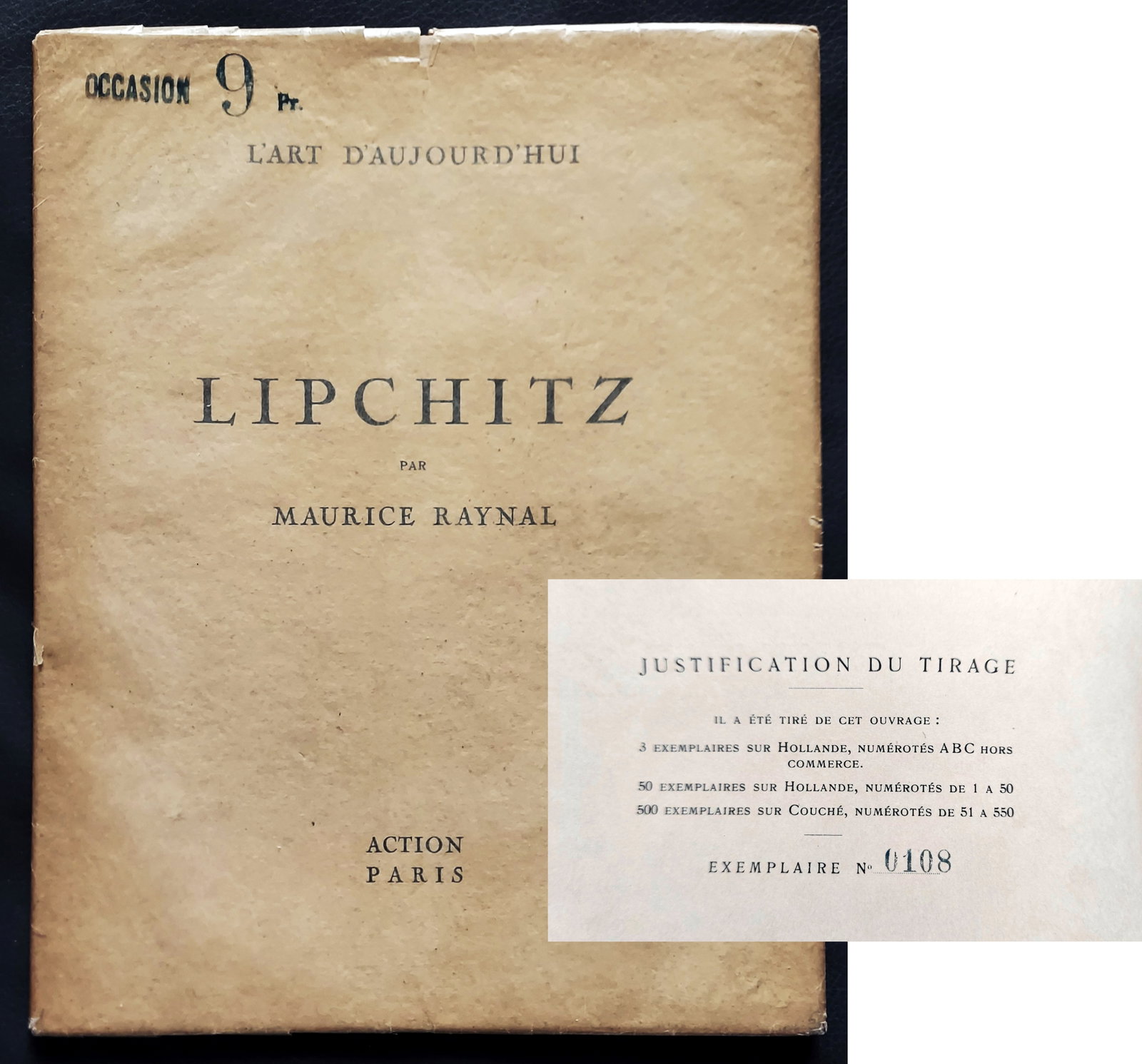 Jacques Lipchitz: Monograph by Maurice Raynal 1920 Edition 108/500 (1 of 6)
