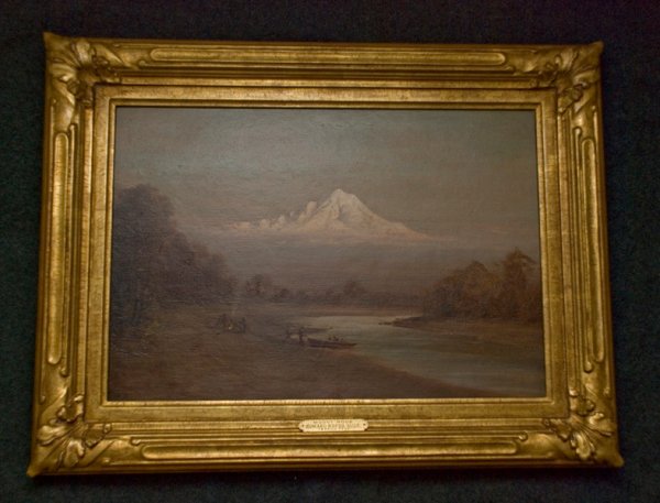 Edward Rufus Hill’s Painting of Mount Hood: Edward Rufus Hill’s Painting of Mount Hood 219. HILL, Edward Rufus. Mount Hood [title on brass plate on frame]