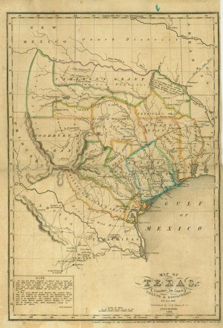 EDWARD, D. The History of Texas.... 1836.: 124. EDWARD, David B[arnett]. The History of Texas; or, The Emigrant’s, Farmer’s, and Politician’s Guide to the Character, Climate, Soil and Productions of That Country: Geographical