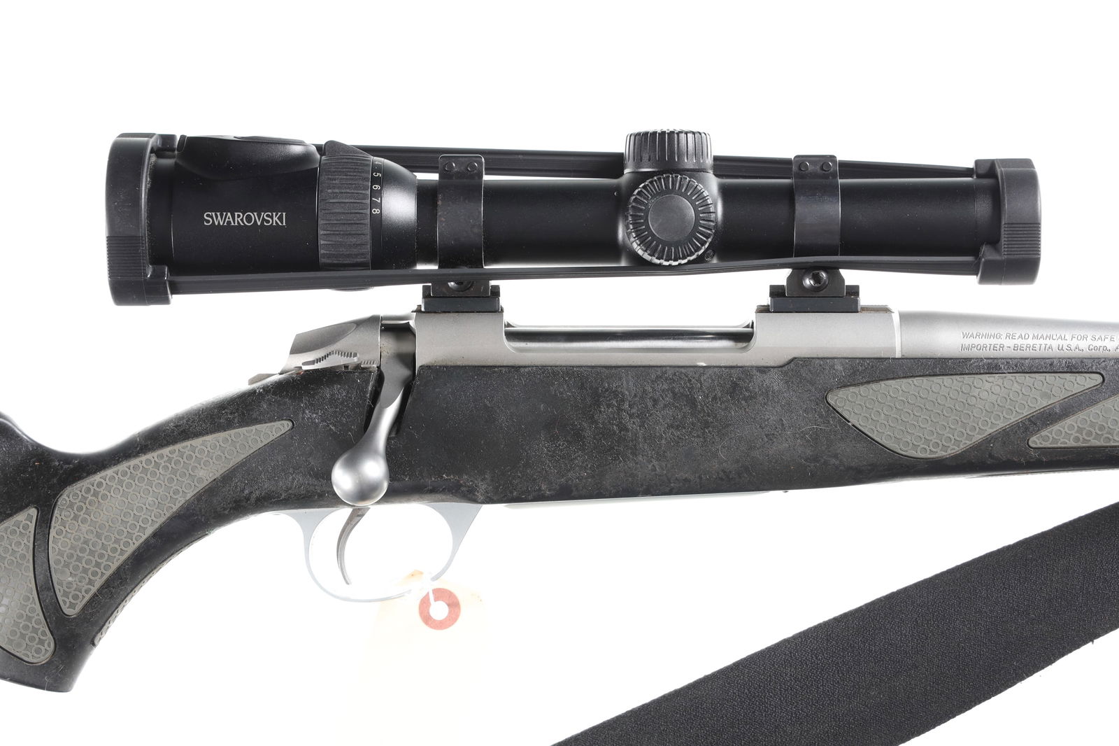 Sako 85 M Bolt Rifle .30-06: .30-06 Serial # F72687 Sako Of Finland Model 85 with synthetic stock and chambered for 30-06. Metal surfaces rate excellent, entire composite surface tacky, Swarovski Z8i 1-8x24 scoped. Very fine with