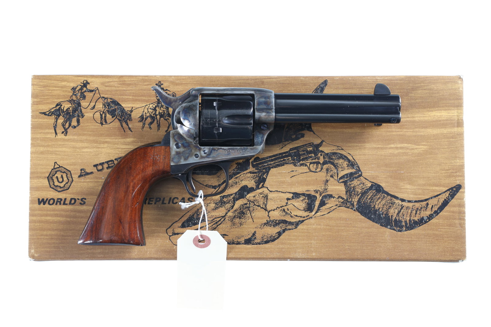 Uberti Cattleman Revolver .357 mag: .357 mag Serial # C95520 Very fine overall condition with light surfaces scratches, with original factory box numbered to gun. Barrel 4 3/4" Modern
