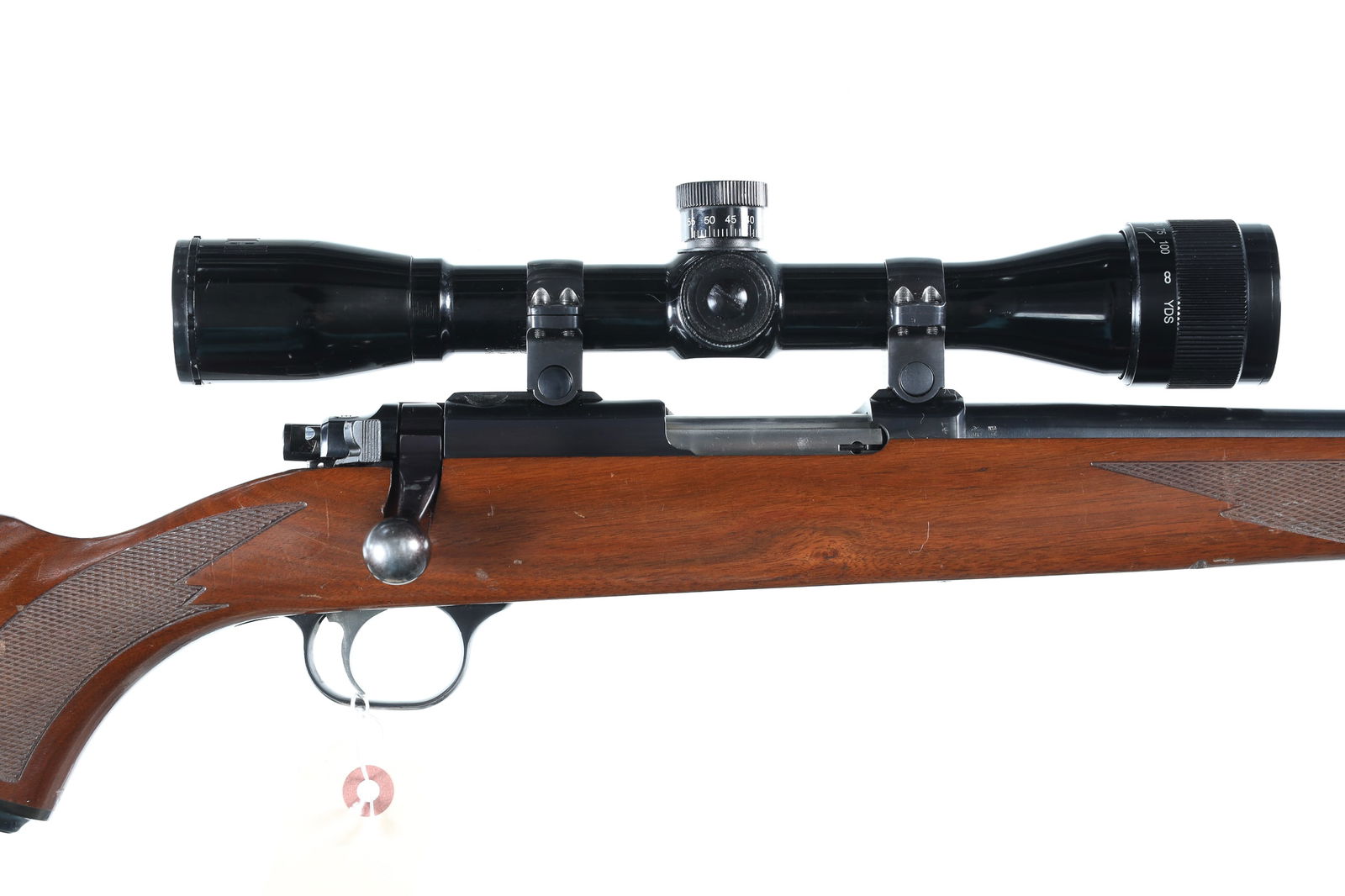 Ruger 77/22 Bolt Rifle .22 Hornet: .22 Hornet Serial # 720-06193 Metal is very fine with threaded barrel and minor finish loss at muzzle, stocks are excellent, optics are clear. Mechanically fine. Bushnell adjustable objective 4x scope