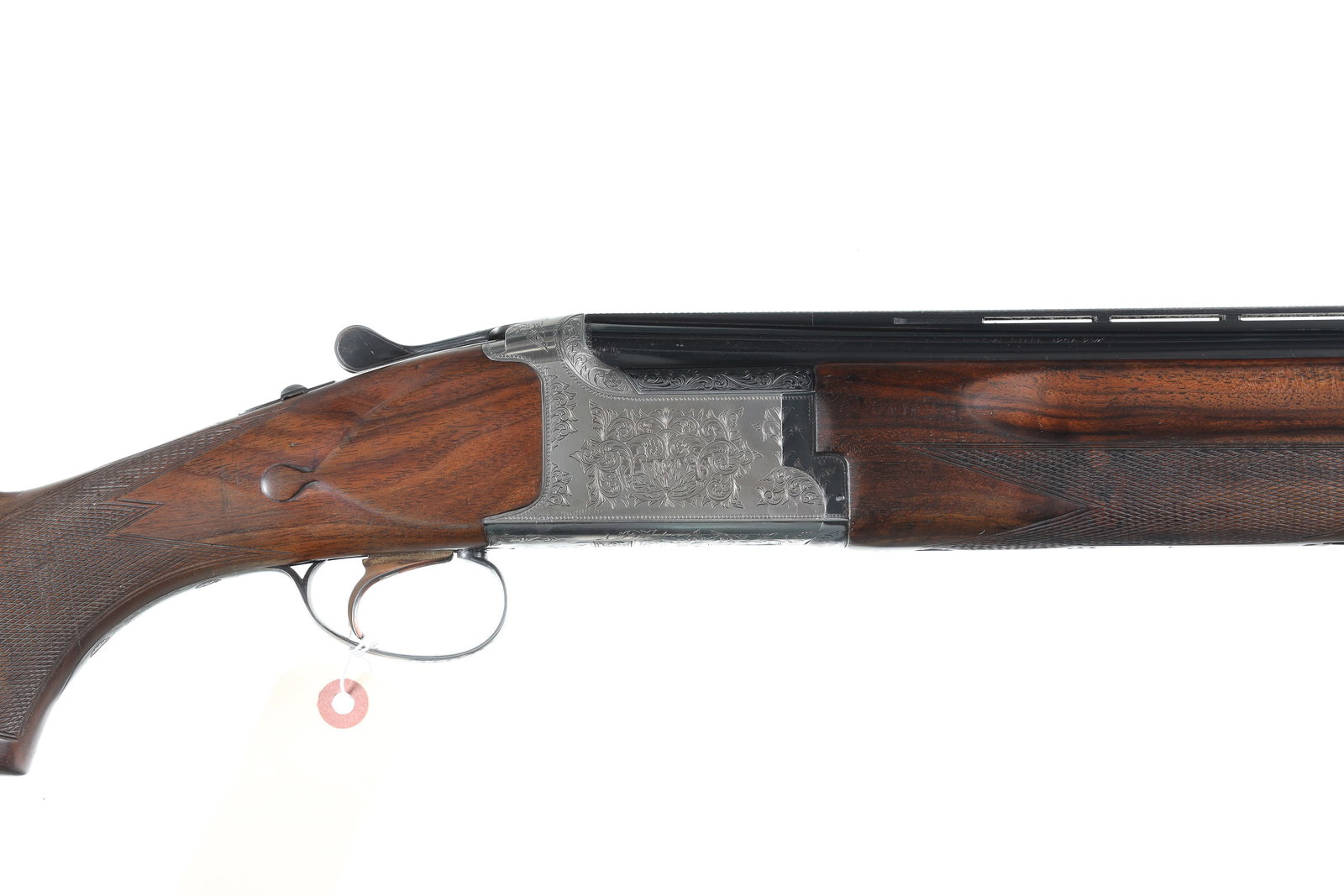 Miroku 3800 O/U Shotgun 12ga: 12ga Serial # 2280254 Choked Cyl/Cyl, LOP 14". Single selective trigger with ejectors. British proofs on left side of chamber, metal is fine with light wear. Stocks are very good with live crack in fo