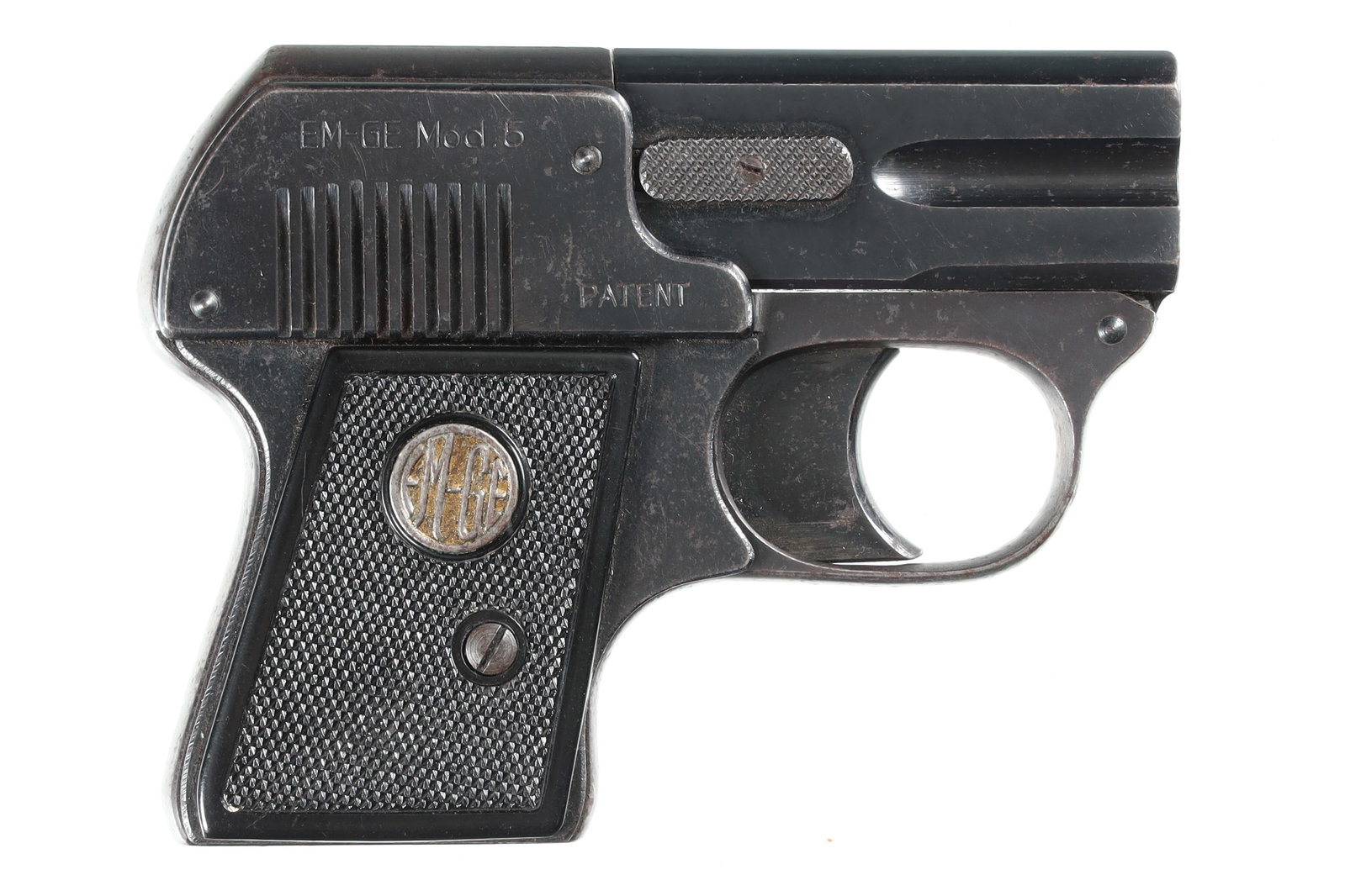 EM-GE 5 O/U Gas Pistol .320 cal: .320 cal Serial # NSN Very good overall condition. Barrel 2 1/4" NO4473