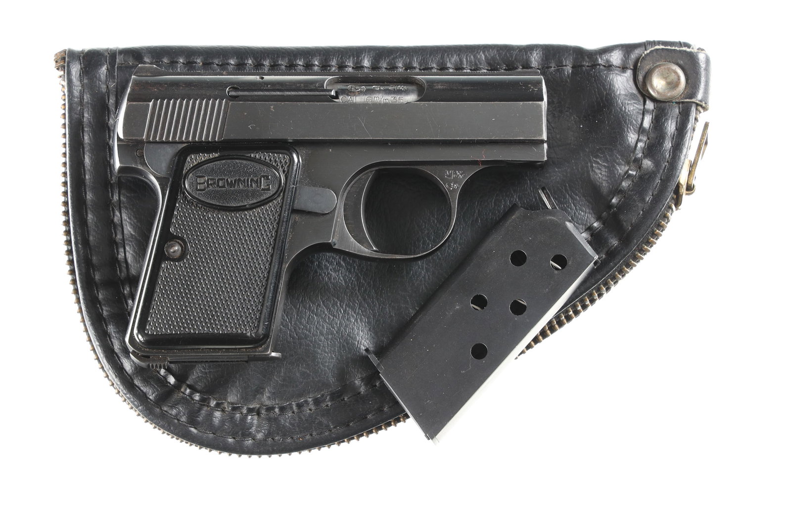 Browning Baby Pistol .25 ACP: .25 ACP Serial # 313415 Includes Browning soft case and additional magazine. Barrel 2" C&R