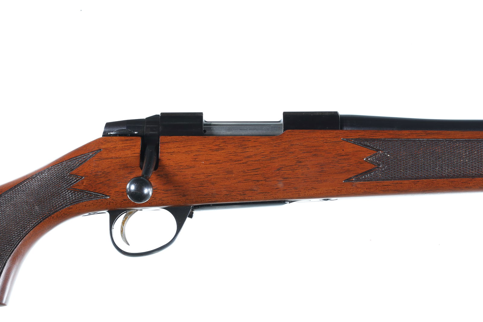 Sako A1 Bolt Rifle .223 Rem: .223 Rem Serial # 190945 Sako A! caliber 223 Remington with blue finish and right hand walnut stock with cheek piece.. 14" LOP. Condition. Very fine with excellent bore. Metal retains most all finish.