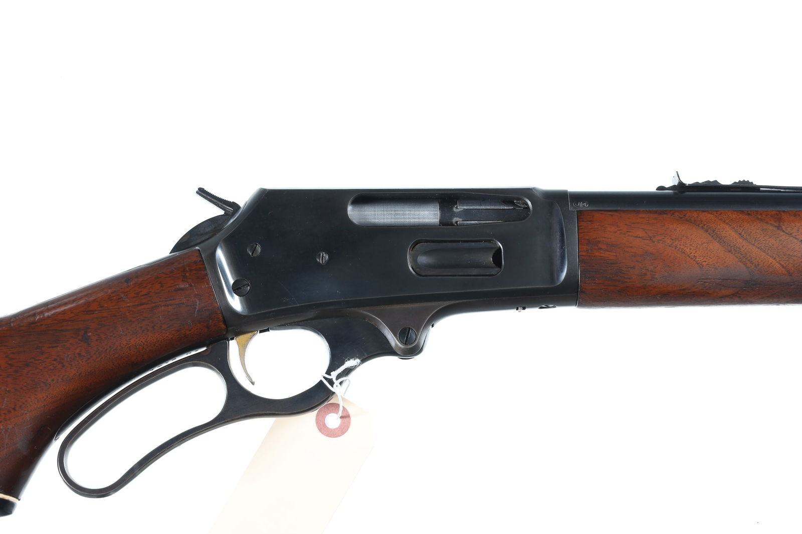 Marlin 336 RC Lever Rifle .30-30 win: .30-30 win Serial # AD2141 Marlin Model 336RC Cal, 30-30 with 20" round Bbl, Varnished walnut stocks with plain pistol grip and white line butt plate and pistol grip cap. Ramped blade front sight with