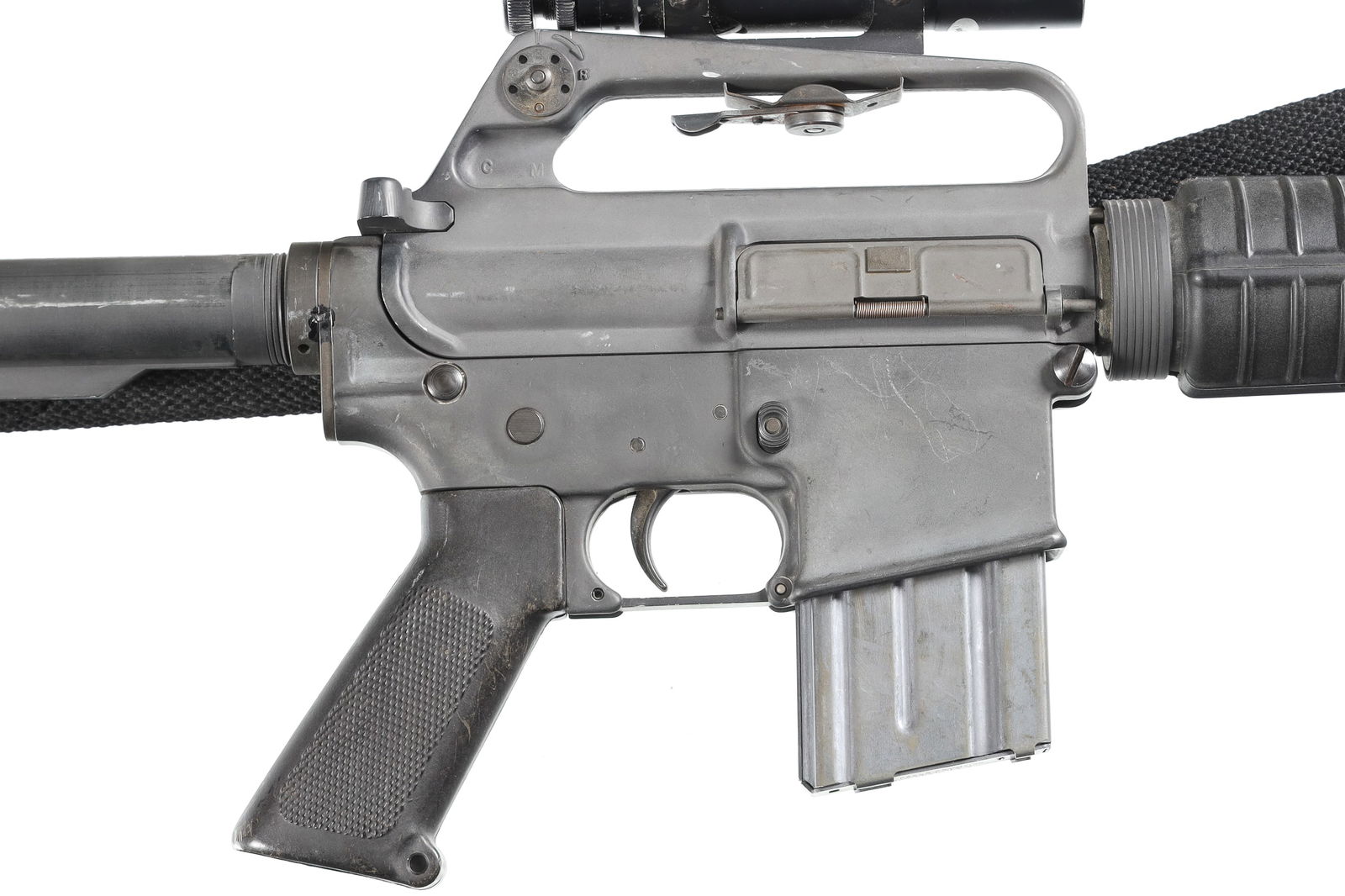 Colt SP1 Semi Rifle .223 rem: .223 rem Serial # SP127466 Pre-Ban Colt CAR with collapsible Factory Colt 20 round magazine. Condition, Very fine with most all finish remaining. Bright bore. Some minor scratches and bruises. Mechani