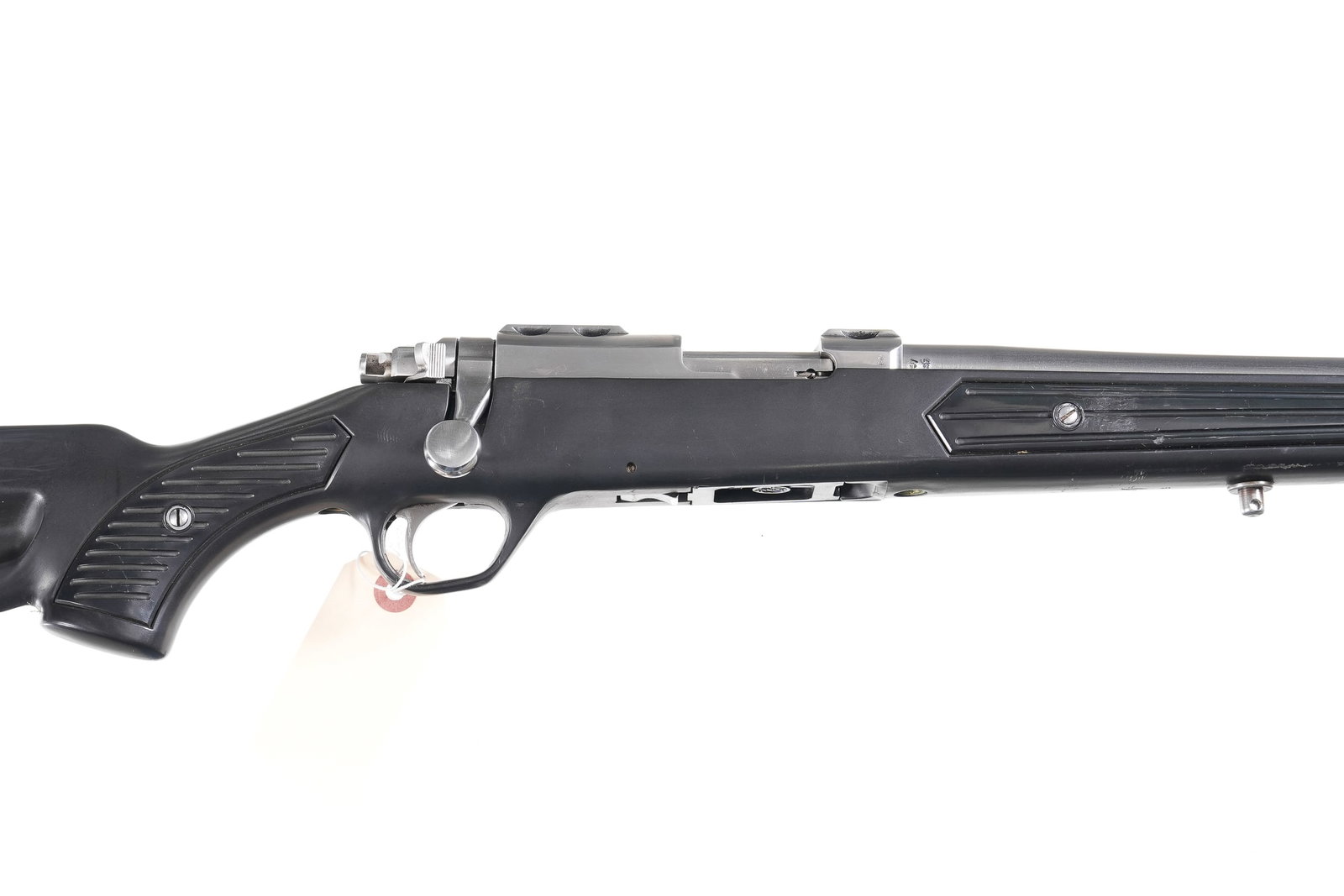 Ruger 77/22 All-Weather Bolt Rifle .22 win m: .22 win mag Serial # 701-43876 Ruger 77/22 Stainless Steel All Weather 22 Magnum with 10 round rotary magazine and All Weather black synthetic stock. Condition, Threaded muzzle with sling swivel stud 