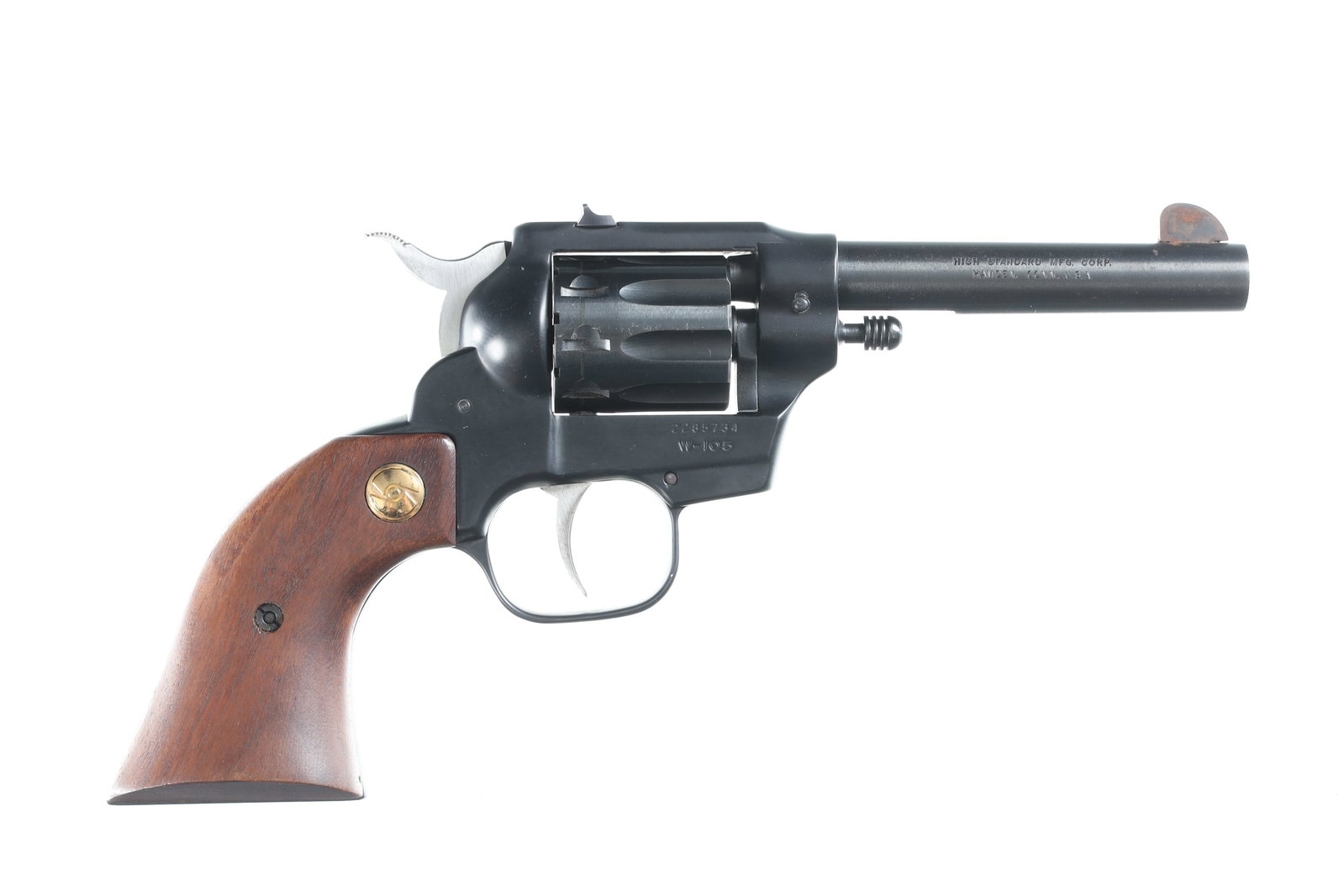 A4317 High Standard Hombre Revolver .22 lr: .22 lr Serial # 2285734 Excellent overall retaining most all factory finish, excellent bore and mechanically excellent. Barrel 4 1/2" C&R