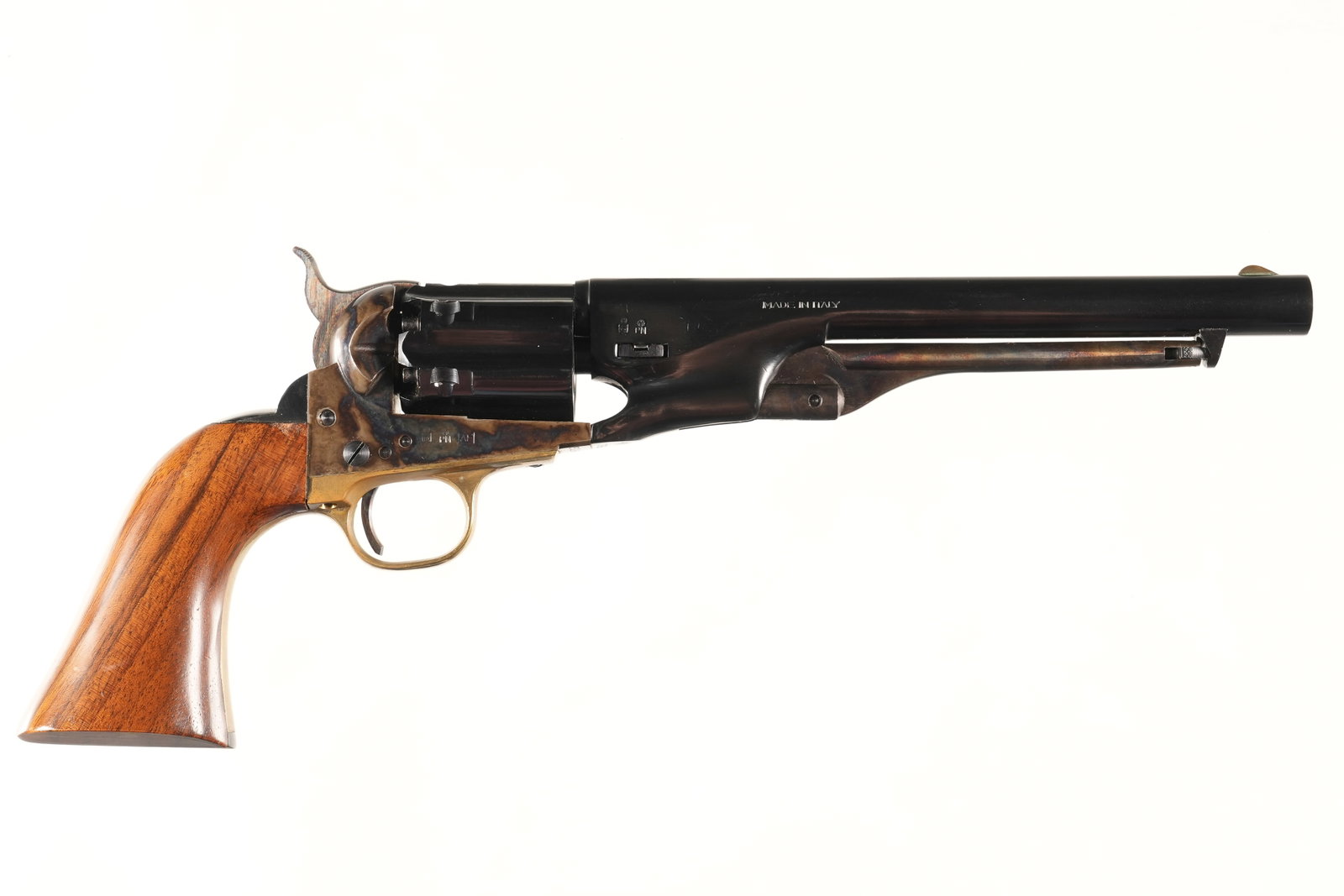 Navy Arms Co 1860 Army Perc Revolver .44 Cal: .44 Cal Serial # 5286 No4473 Excellent overall condition. Case color remains vibrant. Mechanically excellent.