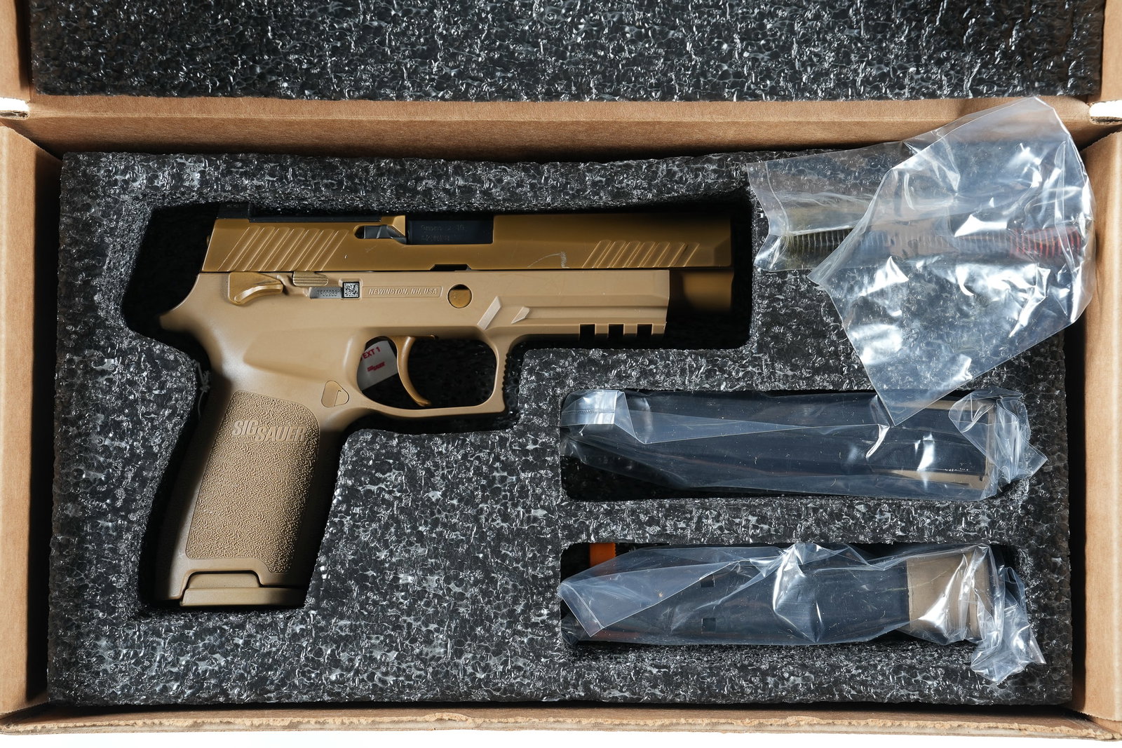A916 Sig Sauer M17 Pistol 9mm: 9mm Serial # TF002331 In January 2017 it was announced that SIG Sauer had won the highly competitive U.S. Military Modular Handgun System (MHS) contract to replace the Beretta M9 as the standard U.S. 