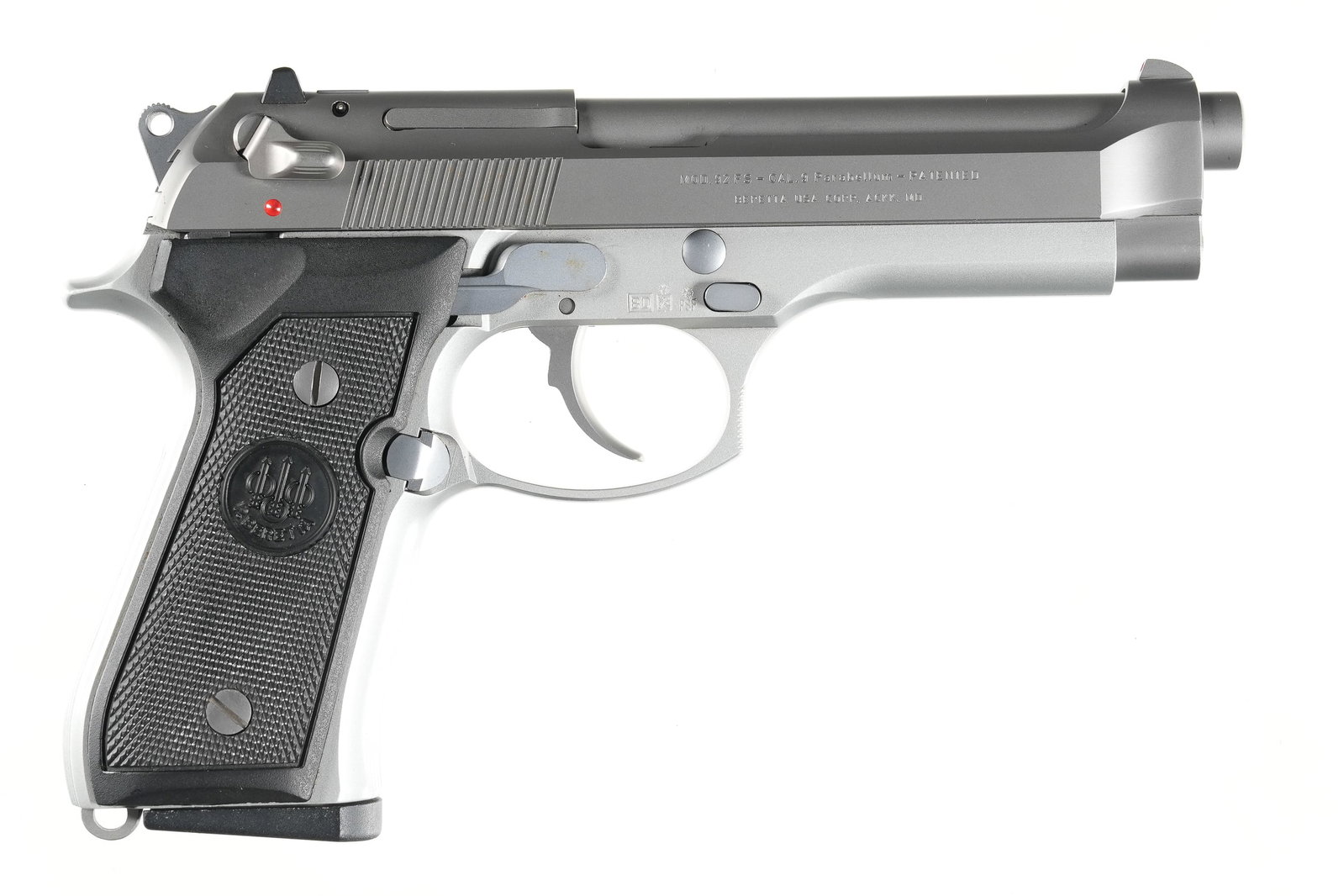 A2433 Beretta 92FS Pistol 9mm: 9mm Serial # L69245Z Excellent overall condition with few if any minor handling marks. Mechanically excellent. Barrel 5" Modern