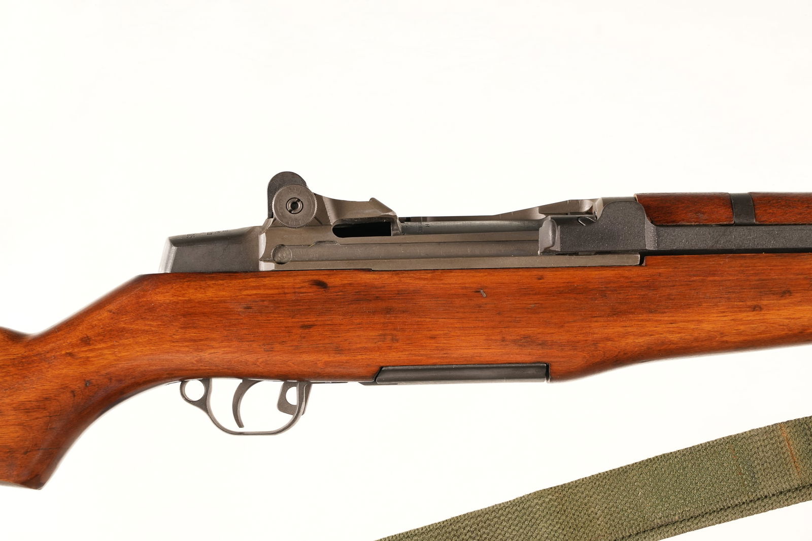 A4773 Springfield Armory M1 Garand Tanker Semi Rif: .30-06 Sprg Serial # 1441705 Arlington Ordnance M1 Garand Tanker conversion on Springfield WW2 Garand rifle with 18 1/4" Bbl, 3 piece walnut stocks with parkerized finish with green cotton M1 sling. C