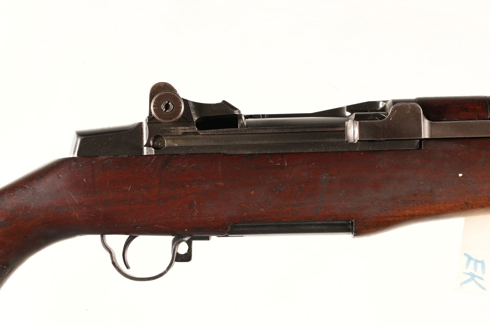 A4837 H&R M1 Garand Semi Rifle .30-06 sprg: .30-06 sprg Serial # 5530142 1954 Mfd, Harrington & Richards (HRA) M1 Garand rifle with HRA 54 dated Bbl and most all HRA parts with exception of op rod. TE4 ME2 3 piece walnut stock set with cleaning