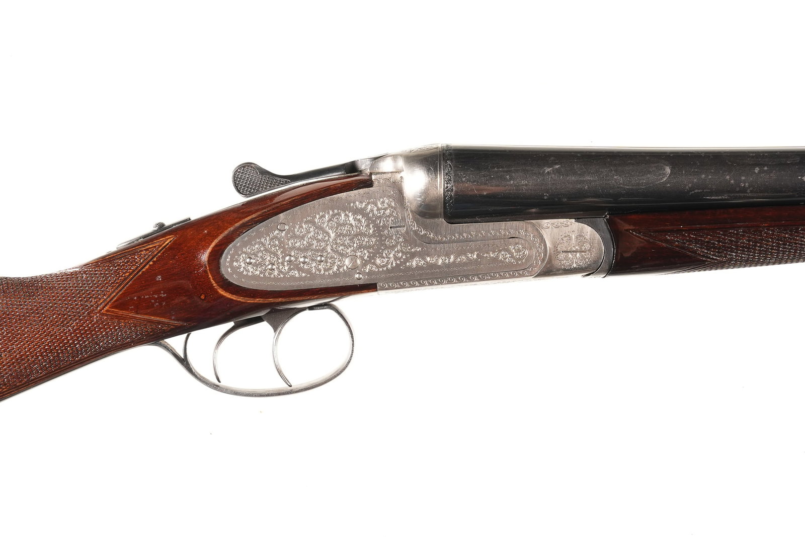 A4457 Kestrel Sidelock Ejector SxS Shotgun 12ga: 12ga Serial # 317147 Kestral Silver Side Lock Ejector Double 12 w/ 2 3/4" chambers choked Mod & Mod with 14 1/4" LOP. Condition, Very good with 90% barrel finish Bright bores and mechanicallt fine. St